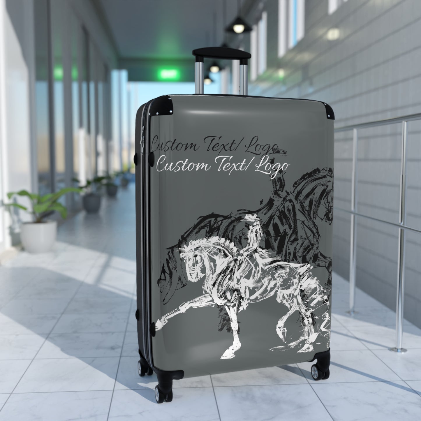 Custom Text/Logo Dressage design Suitcases