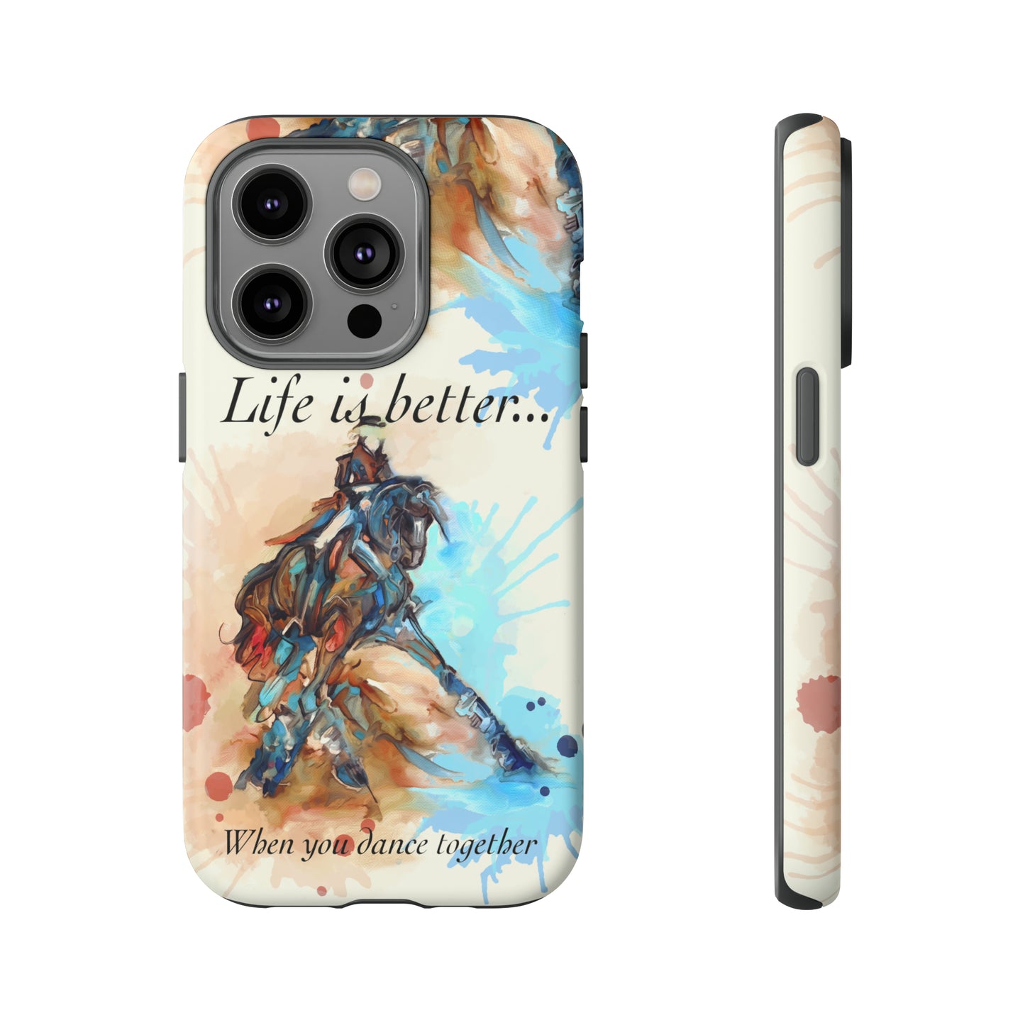 A Dressage Half Pass Artwork Watercolor Horse .Horse Lover Gift Study Tough Case Phone Case.