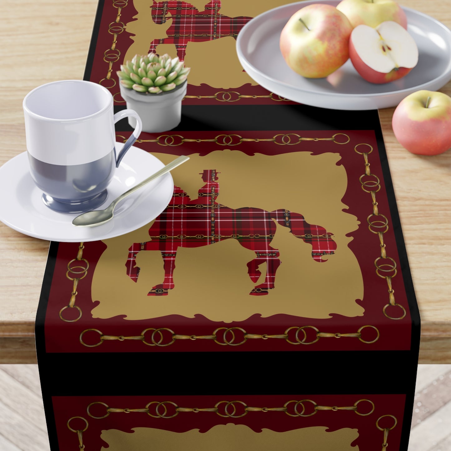 Dressage Bit Motif Table Runner