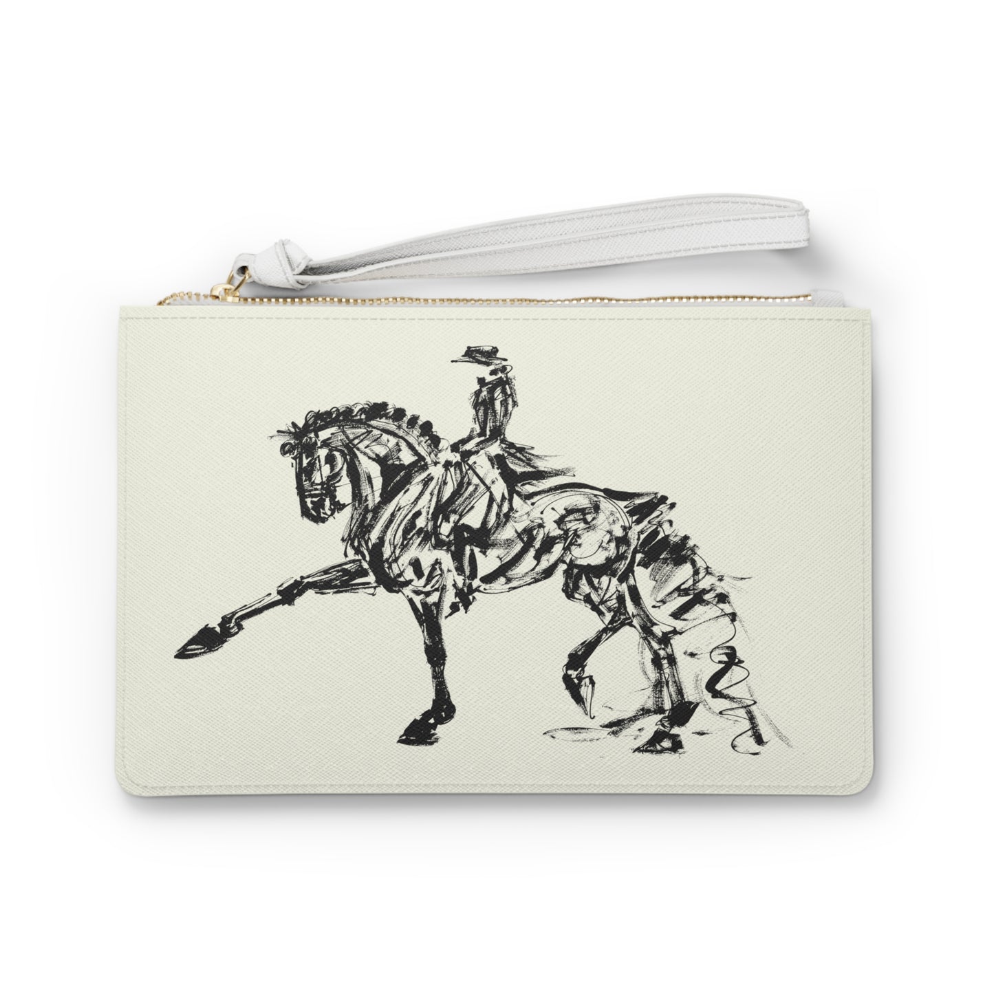 Dressage Horse Ivory Clutch Bag