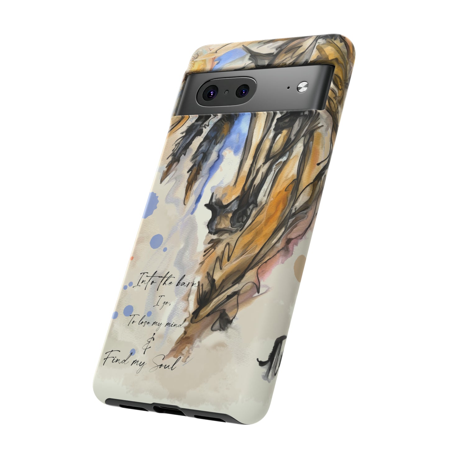 Inspirational  Watercolor Horse Horse Lover Gift Study Tough Case Phone Case.