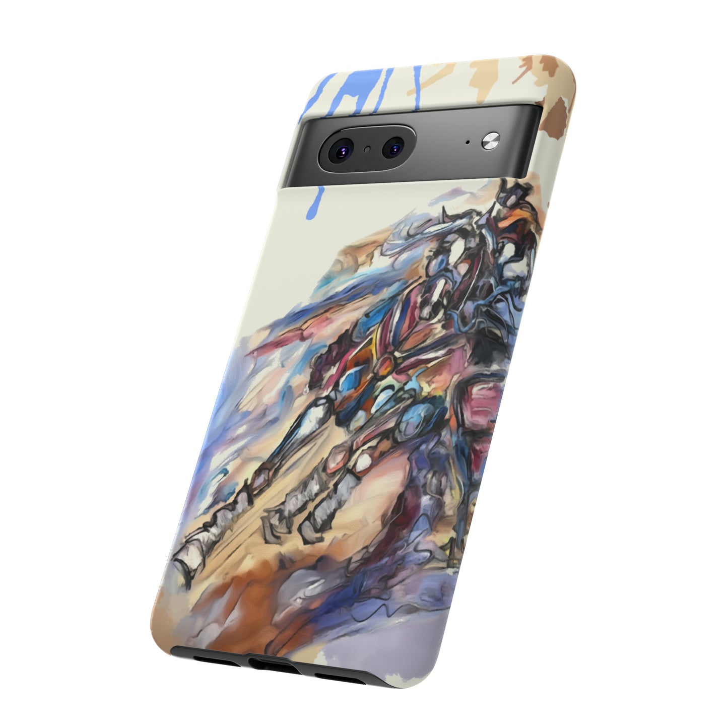 Barrel Racer Art Turn and Burn Watercolor Horse Horse Lover Gift Study Tough Case Phone Case.