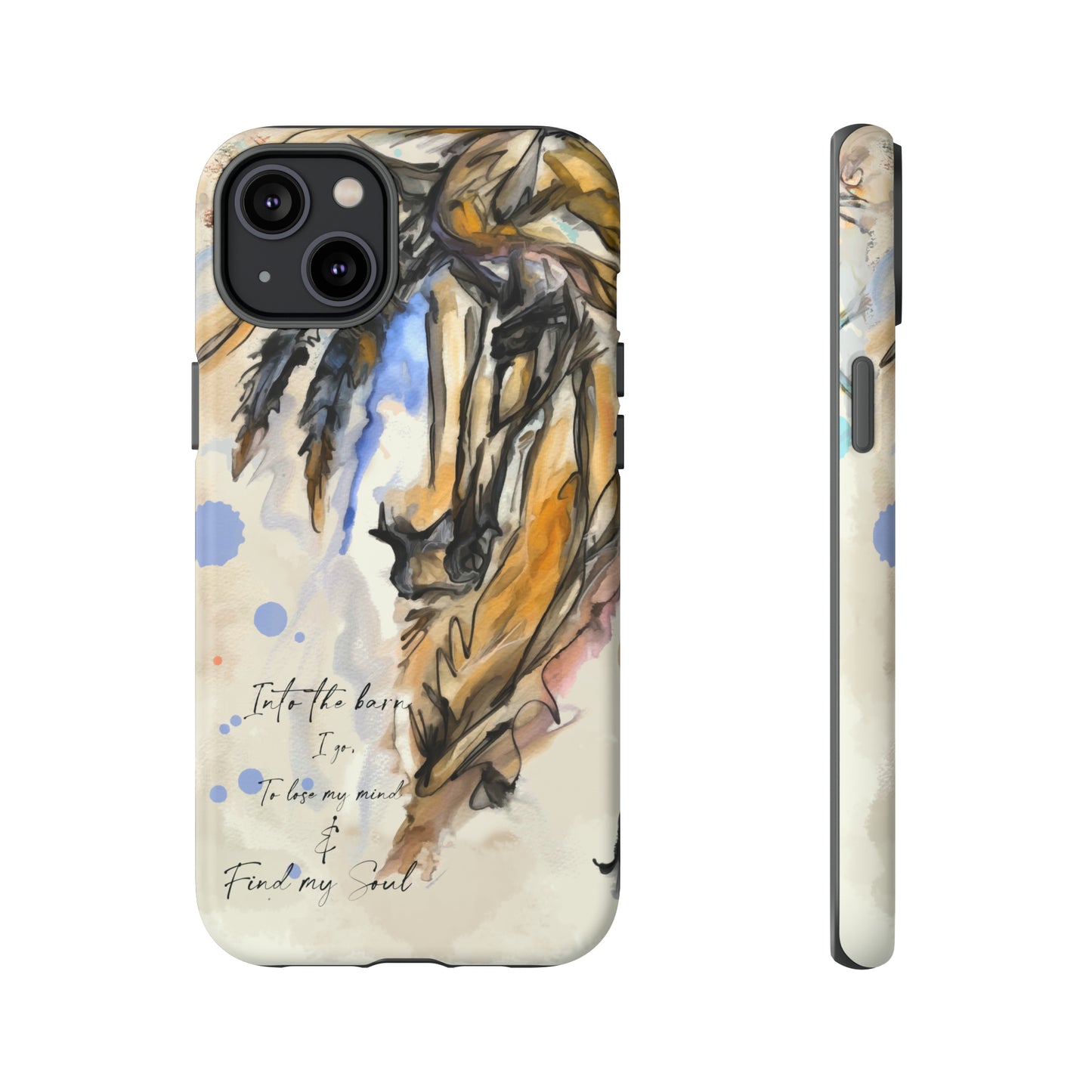 Inspirational  Watercolor Horse Horse Lover Gift Study Tough Case Phone Case.