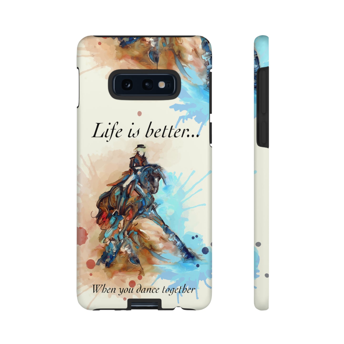 A Dressage Half Pass Artwork Watercolor Horse .Horse Lover Gift Study Tough Case Phone Case.