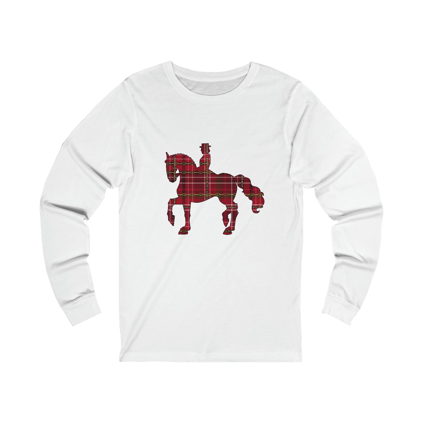 Christmas Dressage Horse Unisex Jersey Long Sleeve Tee Oh What Fun it is to ride