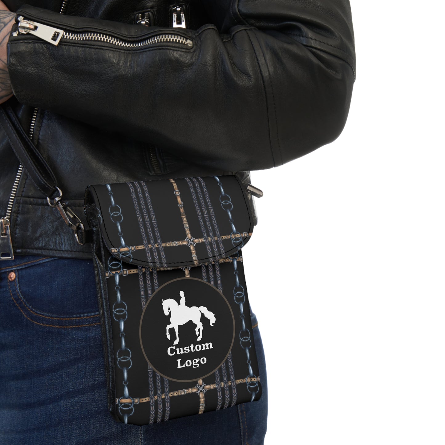 Customizable Reins and Bits Cell Phone Wallet Purse