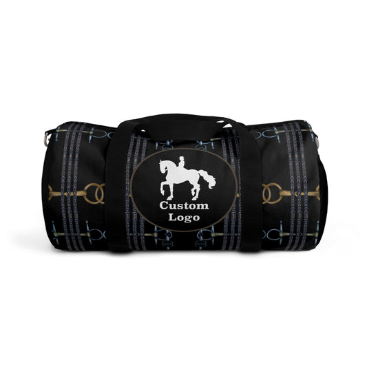 Custom Logo Reins and Bit Pattern Duffel Bag