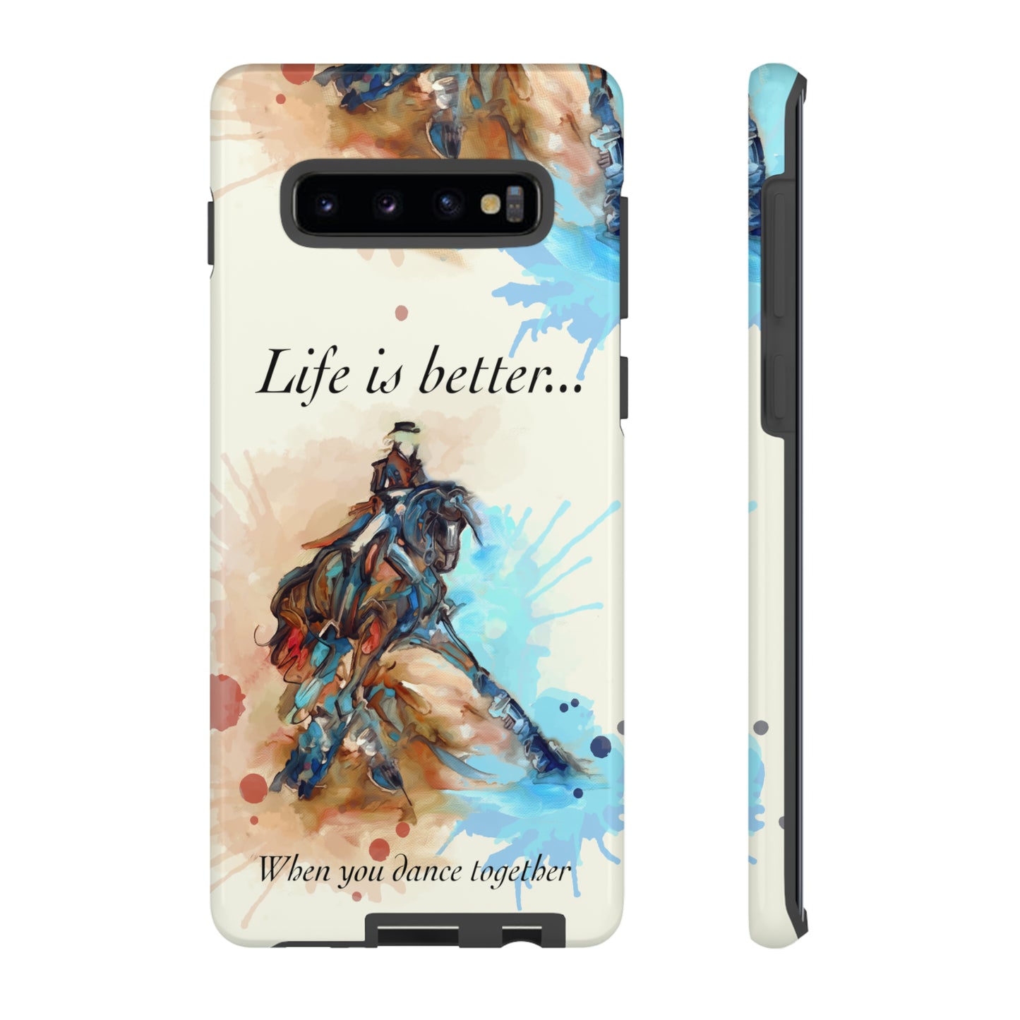 A Dressage Half Pass Artwork Watercolor Horse .Horse Lover Gift Study Tough Case Phone Case.