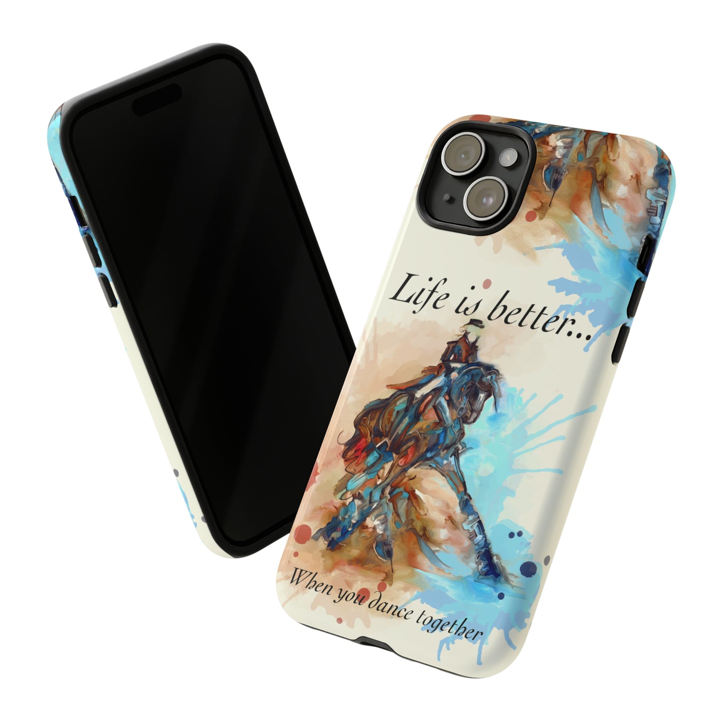 A Dressage Half Pass Artwork Watercolor Horse .Horse Lover Gift Study Tough Case Phone Case.