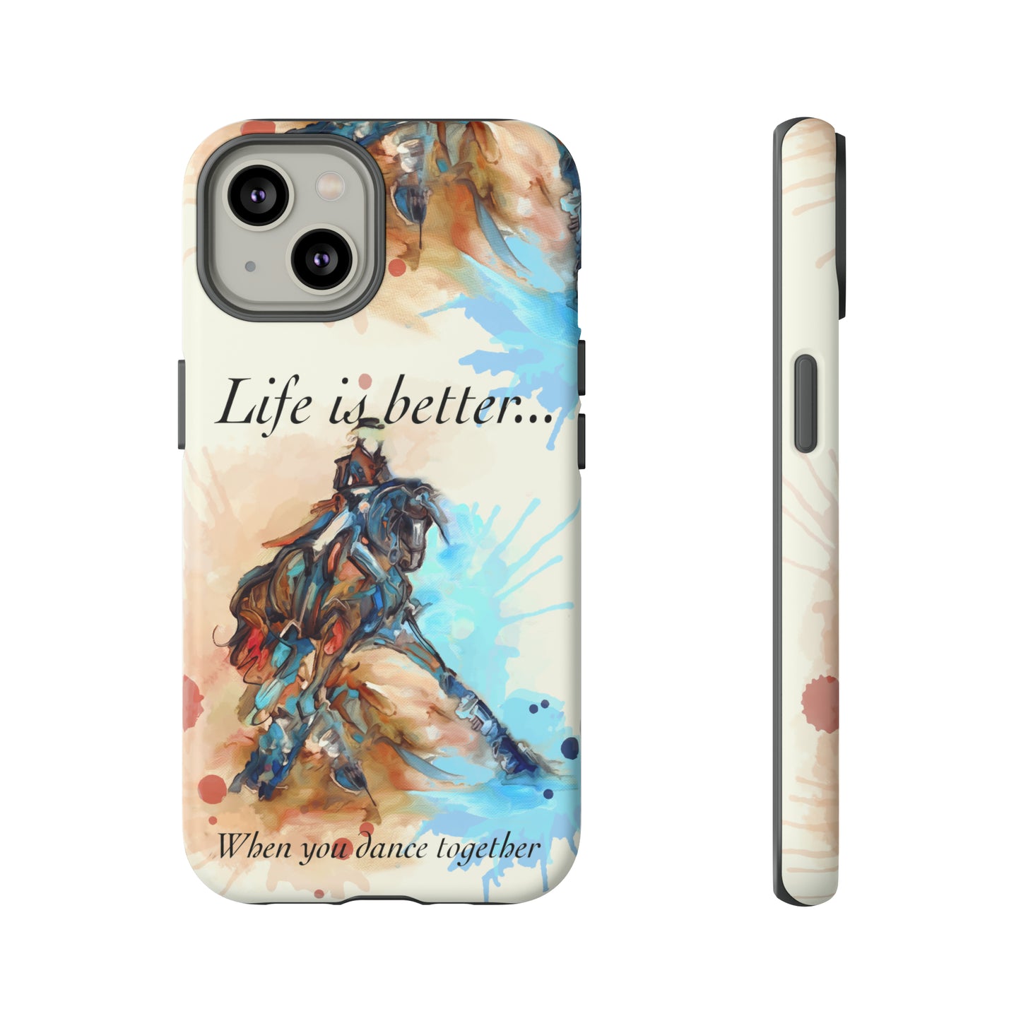 A Dressage Half Pass Artwork Watercolor Horse .Horse Lover Gift Study Tough Case Phone Case.