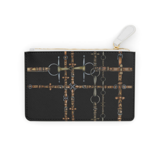 Crossing Bit Pattern Mini Clutch Bag