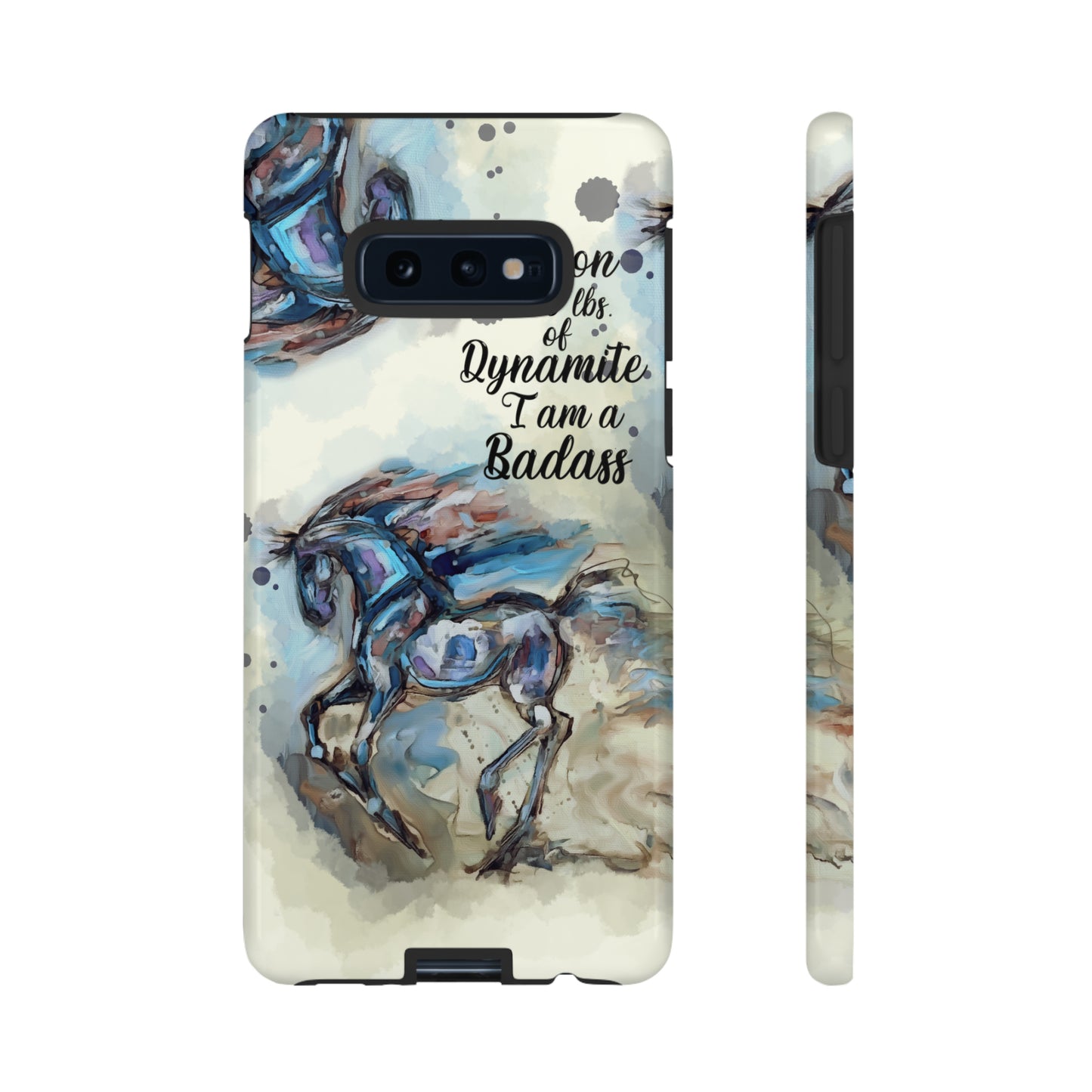 Swearing Equestrian Art .Watercolor Horse Horse Lover Gift Study Tough Case Phone Case.