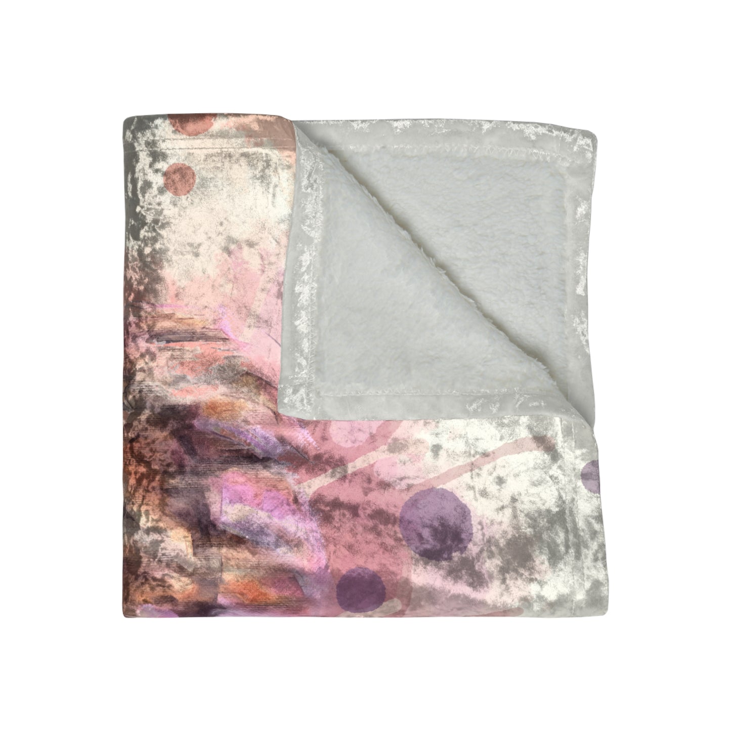 Romantic Flower crown equestrian crushed Velvet Throw.