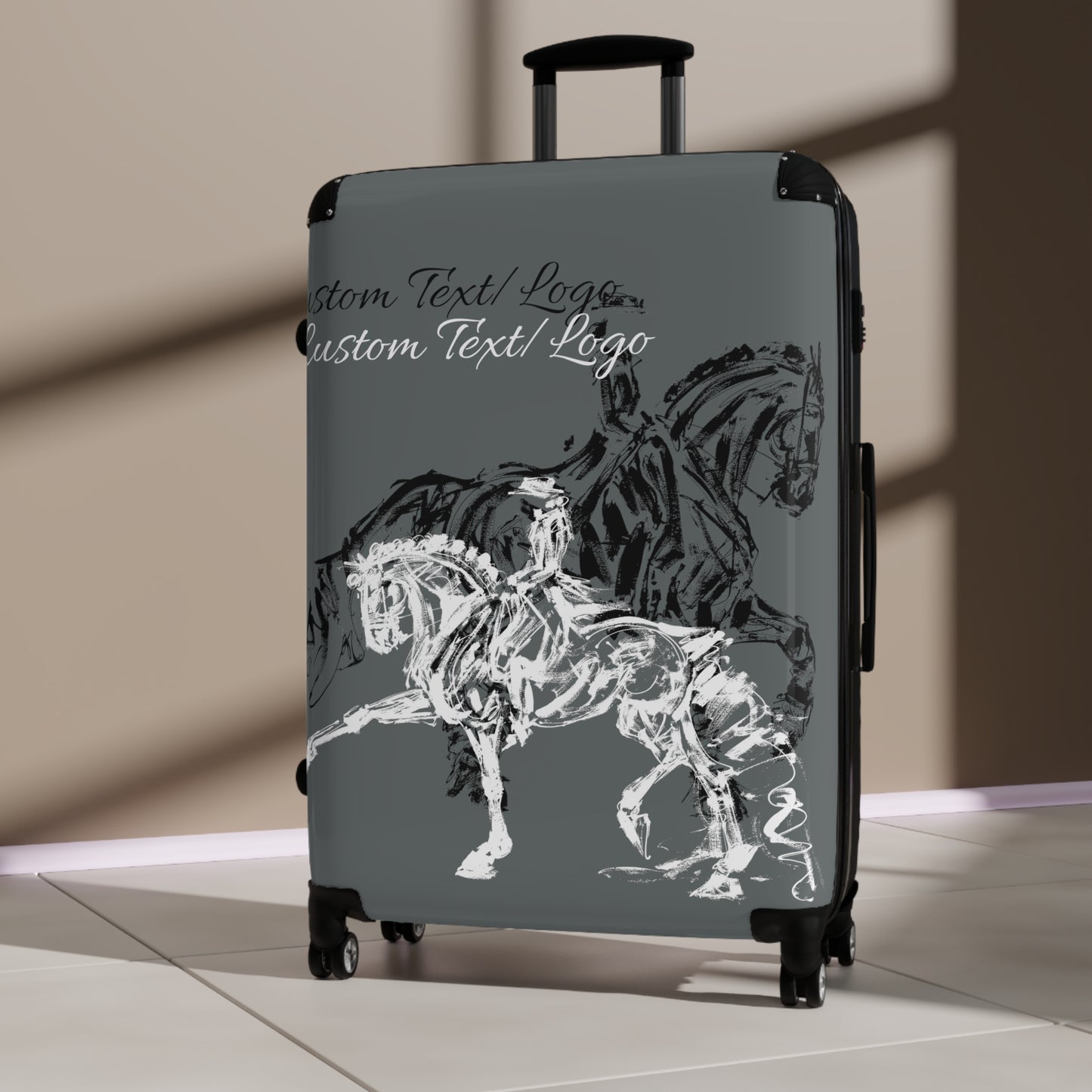 Custom Text/Logo Dressage design Suitcases