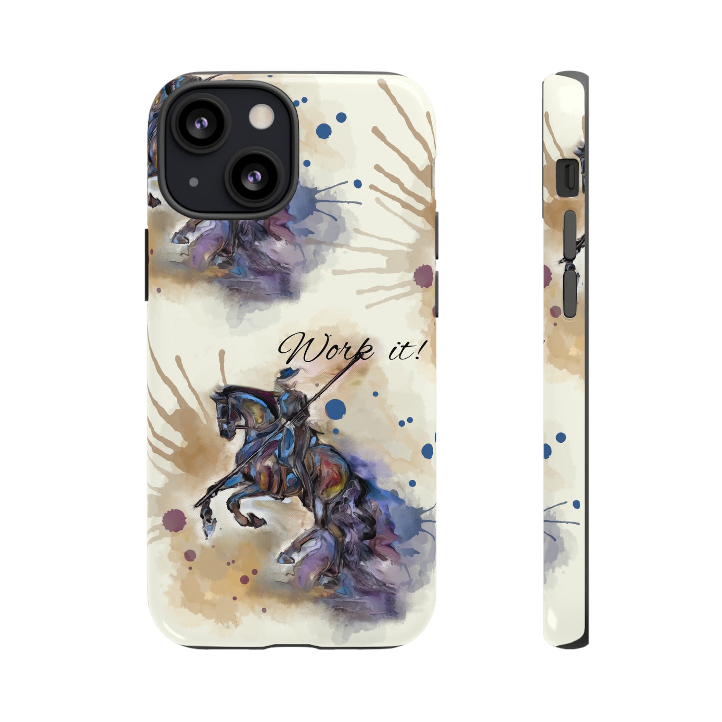 Working Equitation Watercolor Horse Horse Lover Gift Study Tough Case Phone Case.