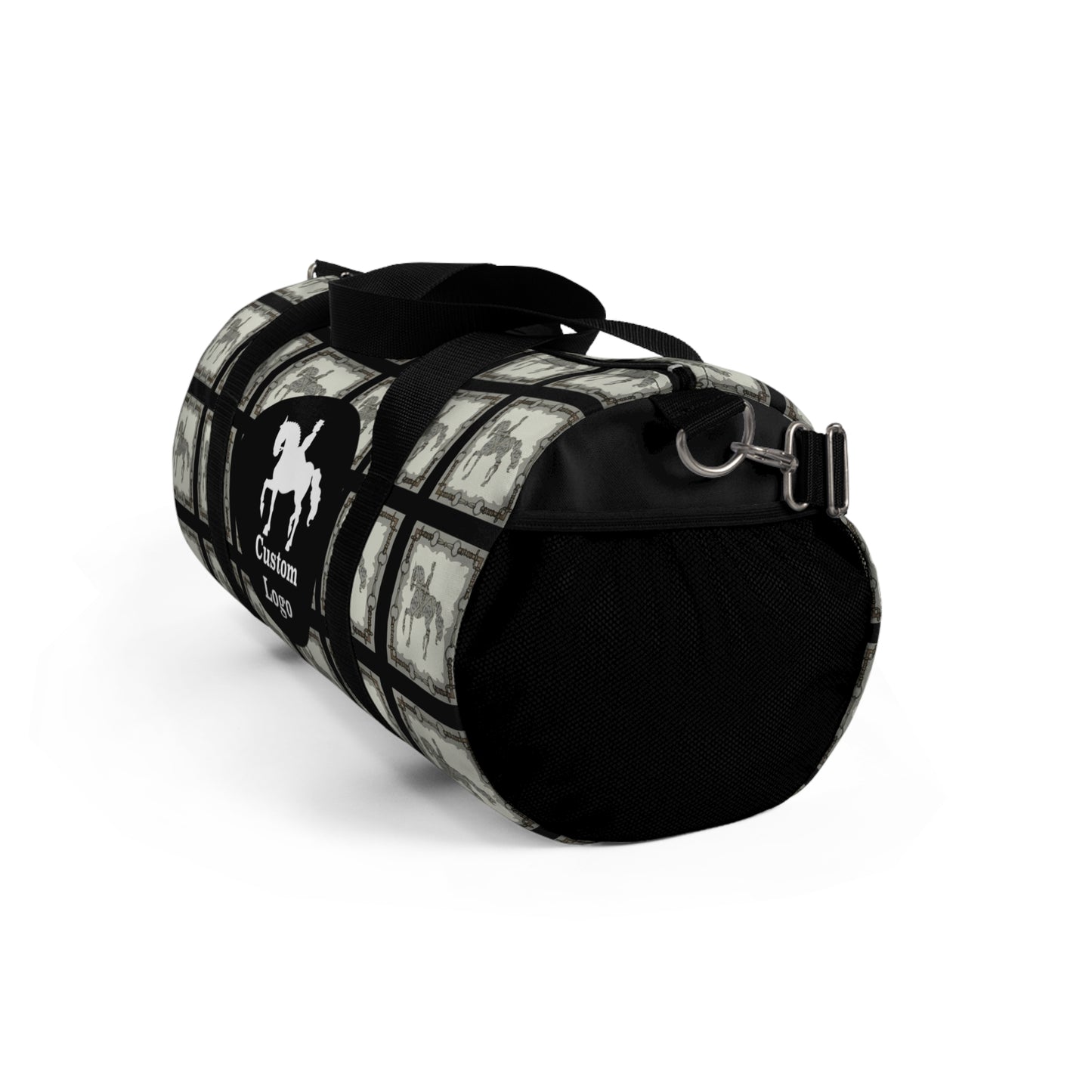 Custom Logo Dressage Horse Motif Duffel Bag