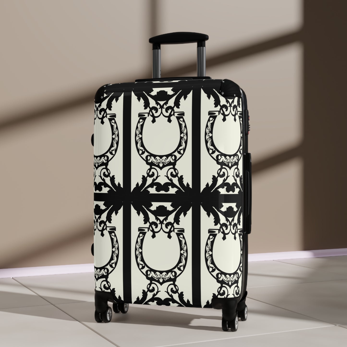 Elegant Horse Shoe Motif Cabin Suitcase