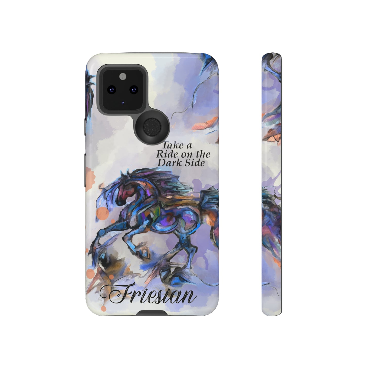 Friesian Artwork Watercolor Horse .Horse Lover Gift Study Tough Case Phone Case.