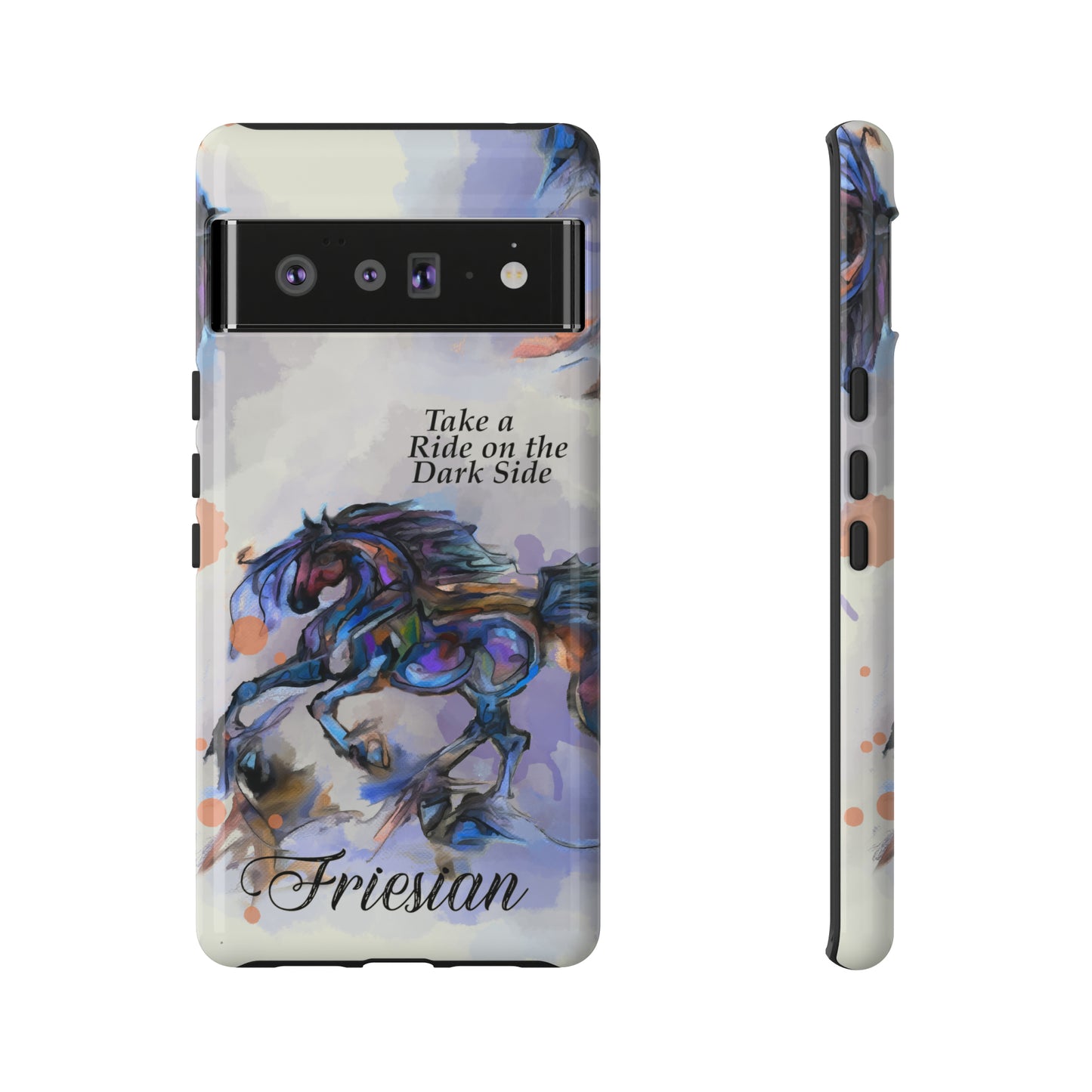 Friesian Artwork Watercolor Horse .Horse Lover Gift Study Tough Case Phone Case.