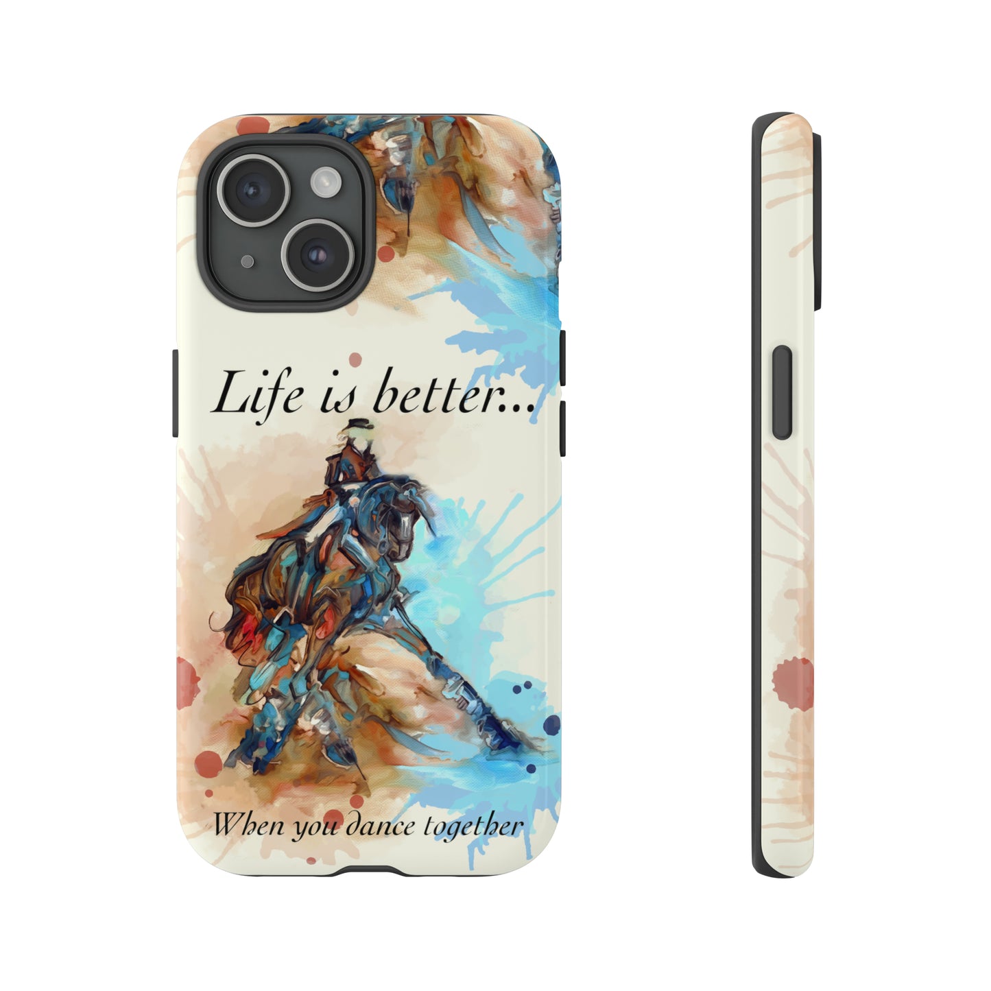 A Dressage Half Pass Artwork Watercolor Horse .Horse Lover Gift Study Tough Case Phone Case.