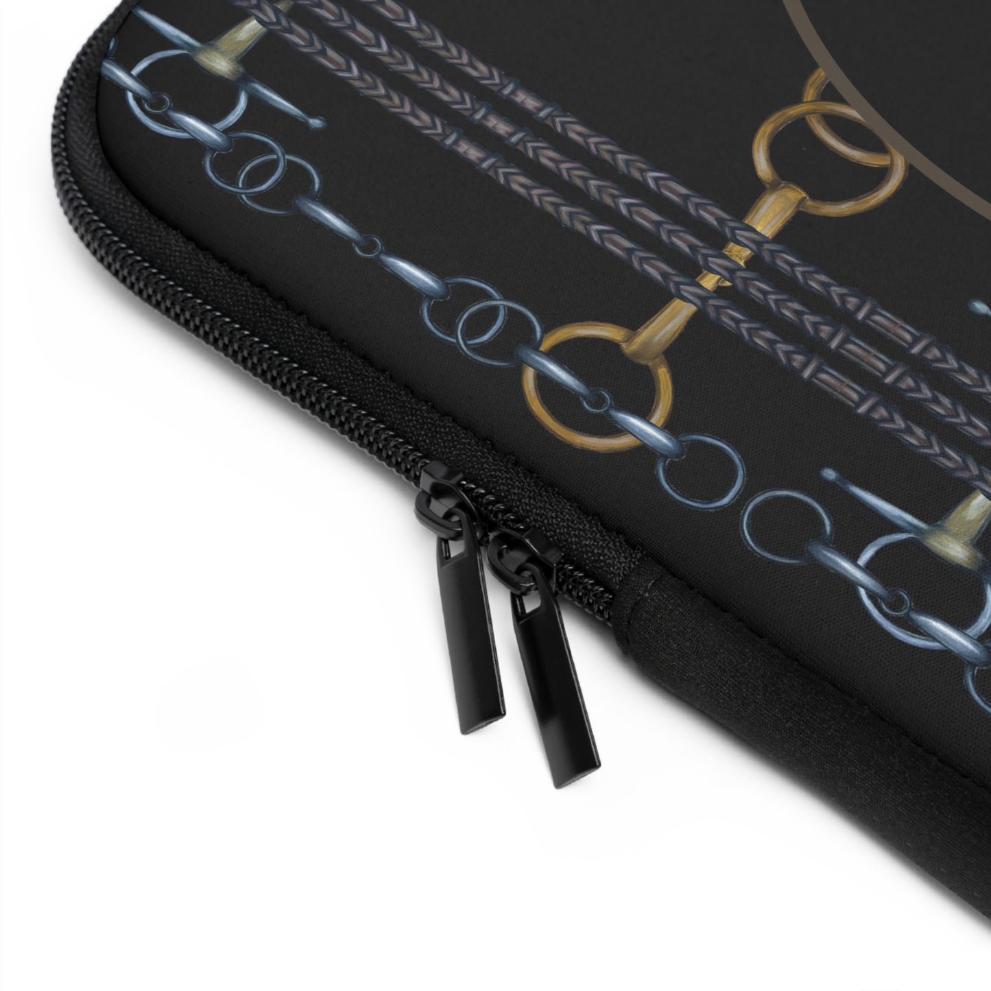 Customizable Reins and Bit Black Laptop Sleeve