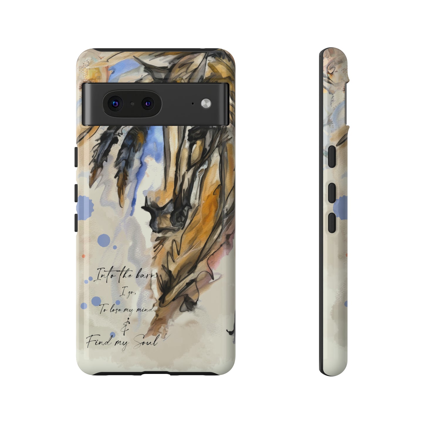 Inspirational  Watercolor Horse Horse Lover Gift Study Tough Case Phone Case.