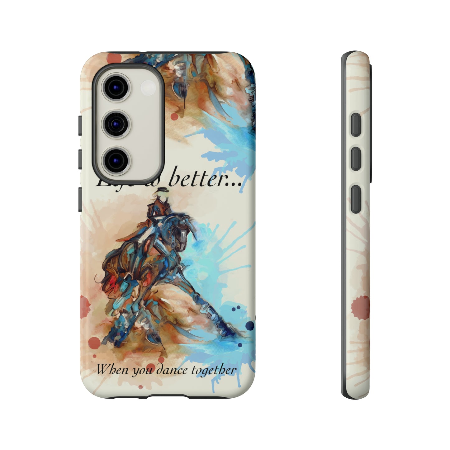 A Dressage Half Pass Artwork Watercolor Horse .Horse Lover Gift Study Tough Case Phone Case.