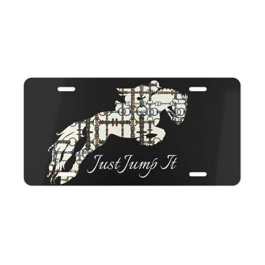 Jumping Horse Aluminum Vanity License Plate