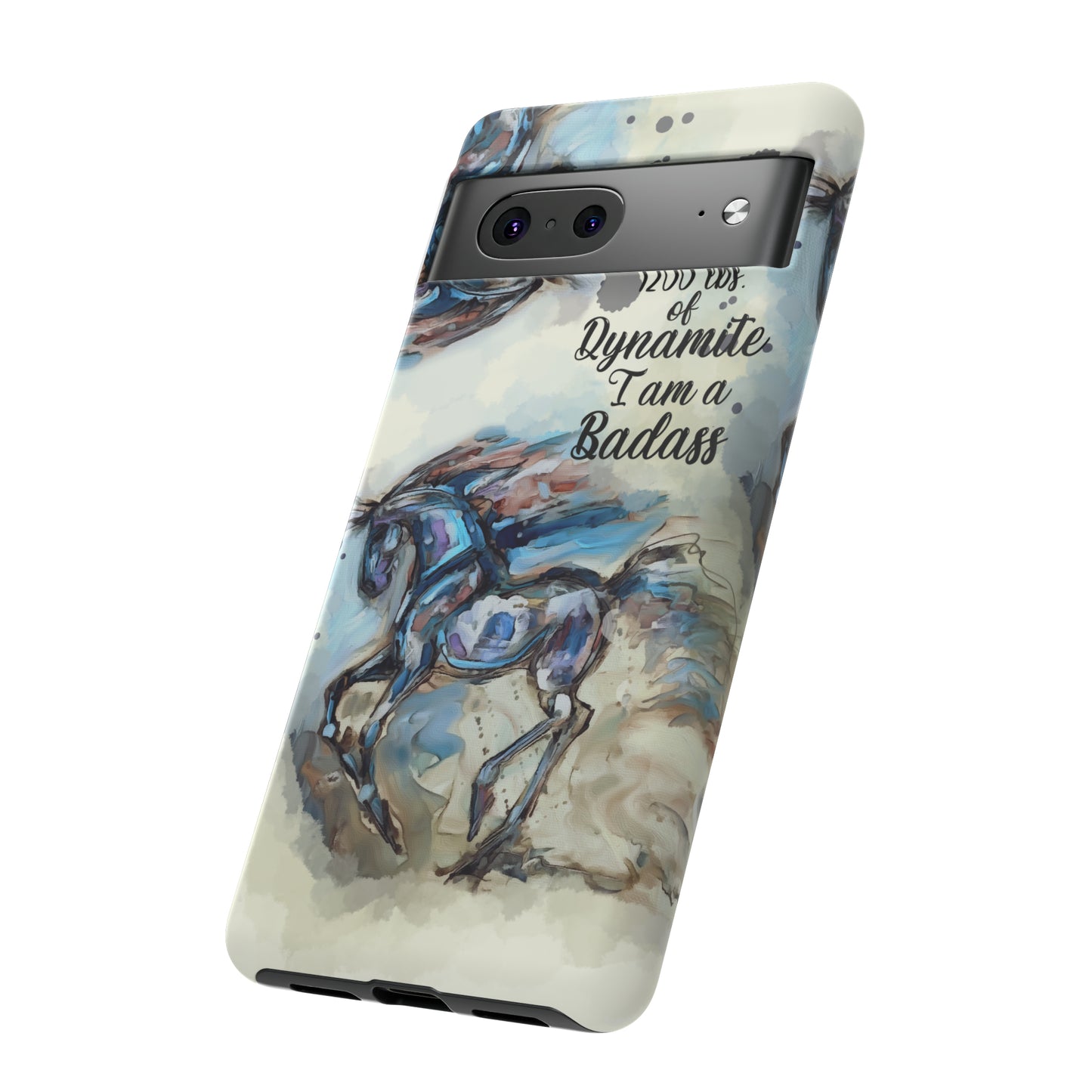 Swearing Equestrian Art .Watercolor Horse Horse Lover Gift Study Tough Case Phone Case.