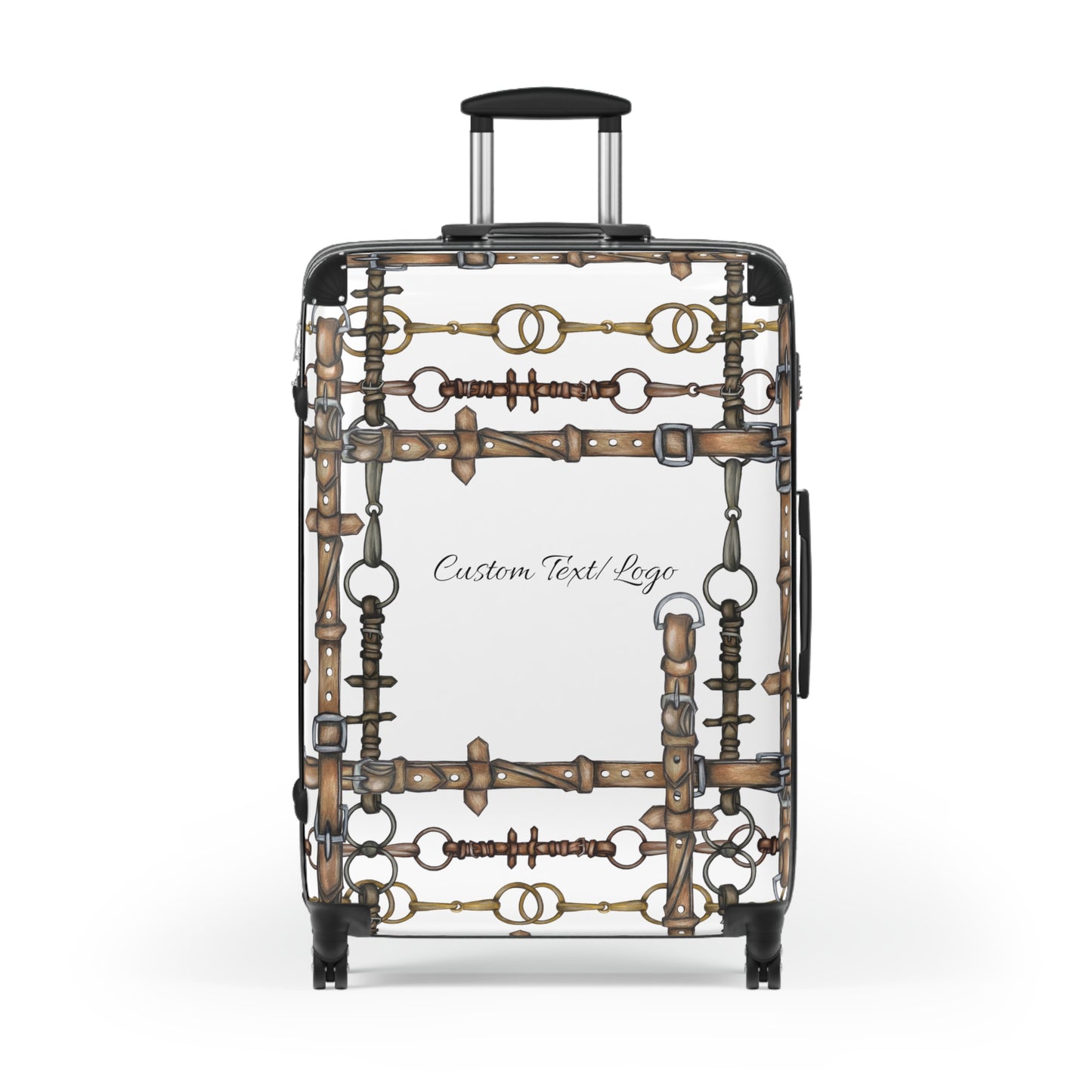 Custom Text/Logo Snaffle Bit design Suitcases