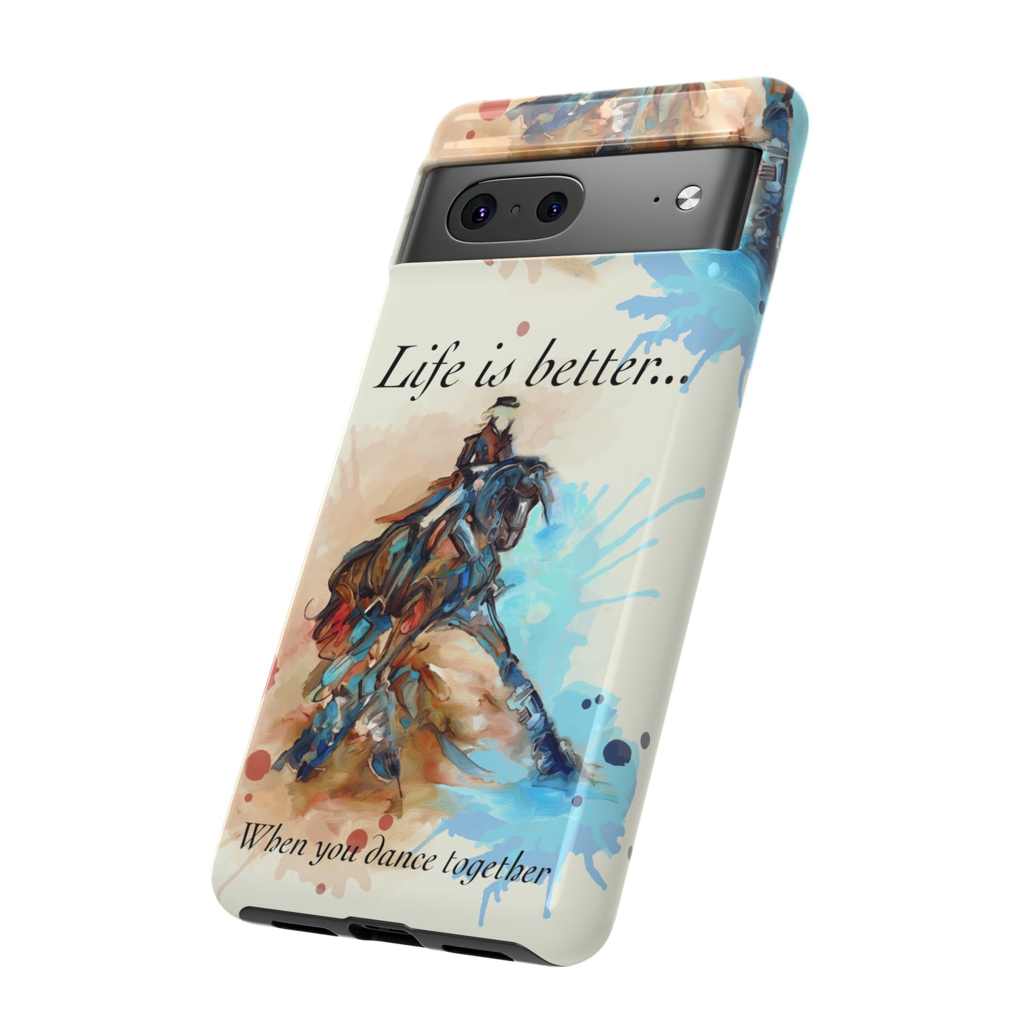 A Dressage Half Pass Artwork Watercolor Horse .Horse Lover Gift Study Tough Case Phone Case.