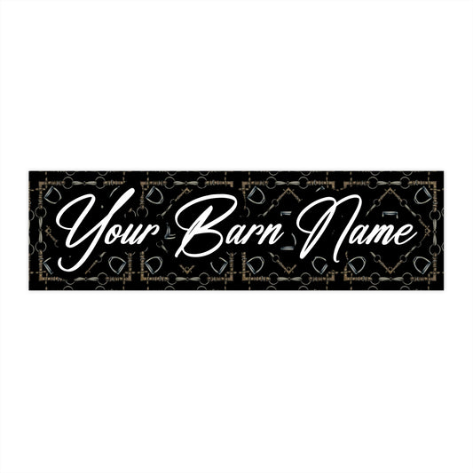 Your Barn Name, Customizable Equestrian Bumper Sticker