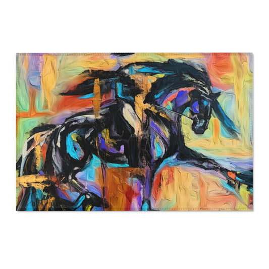 Friesian Area Rug Home Decor -Show Stall Mat - Tack Room Rug