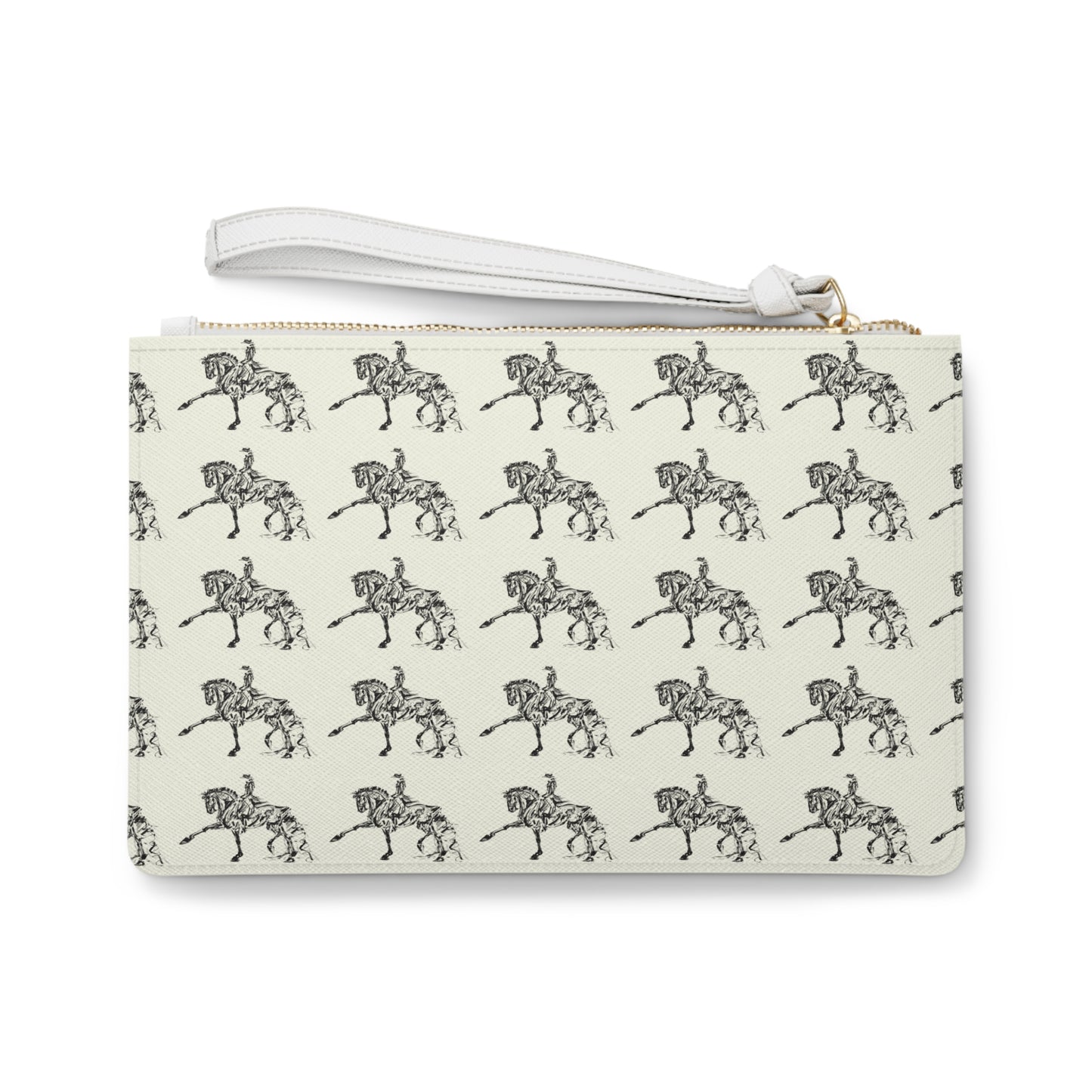 Dressage Horse Ivory Clutch Bag