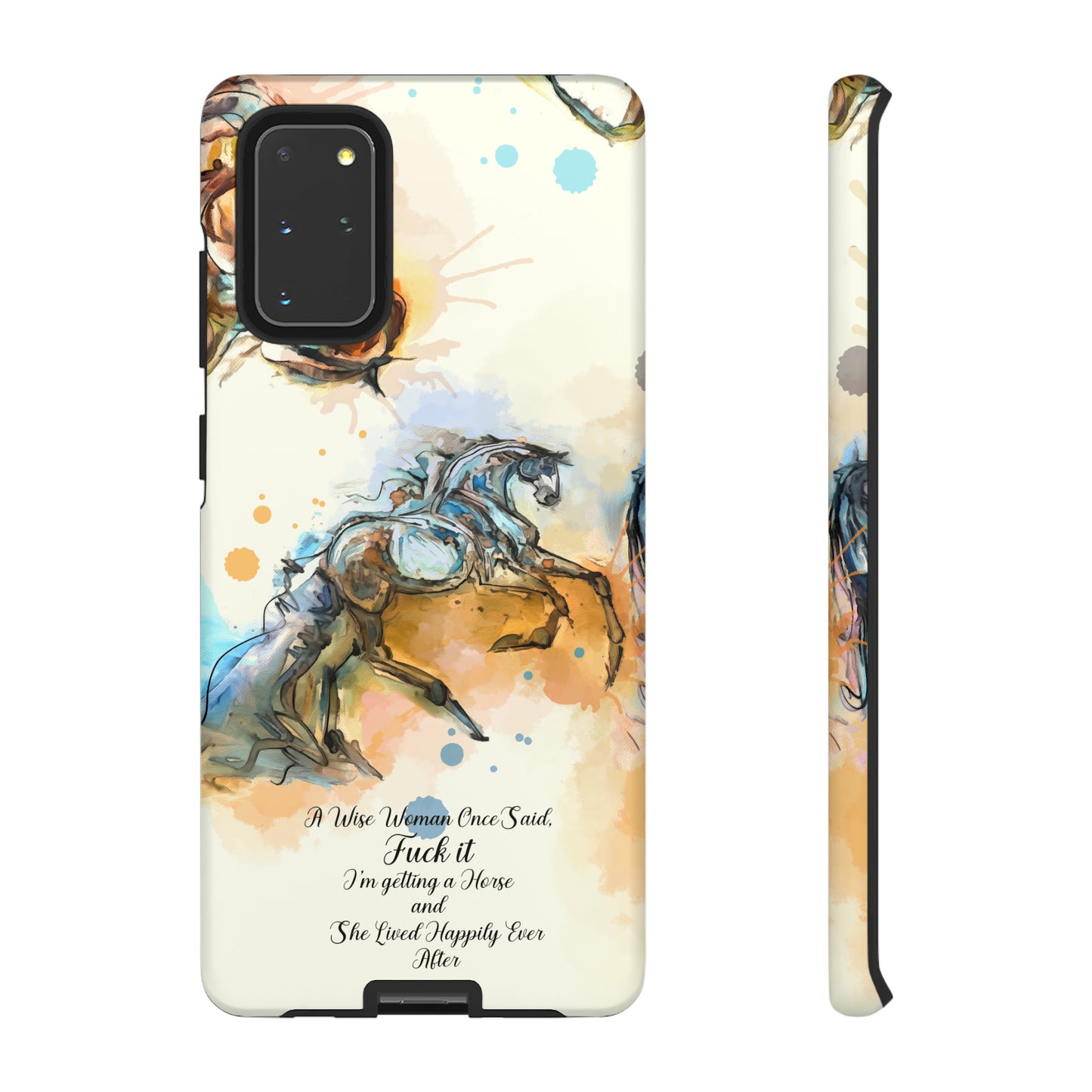 Swearing Watercolor Horse Horse Lover Gift Study Tough Case Phone Case.