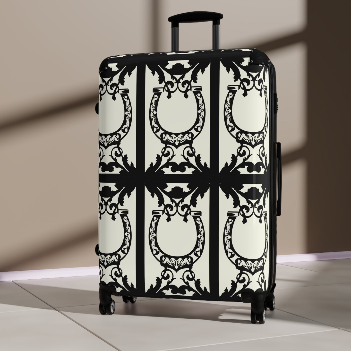 Elegant Horse Shoe Motif Cabin Suitcase