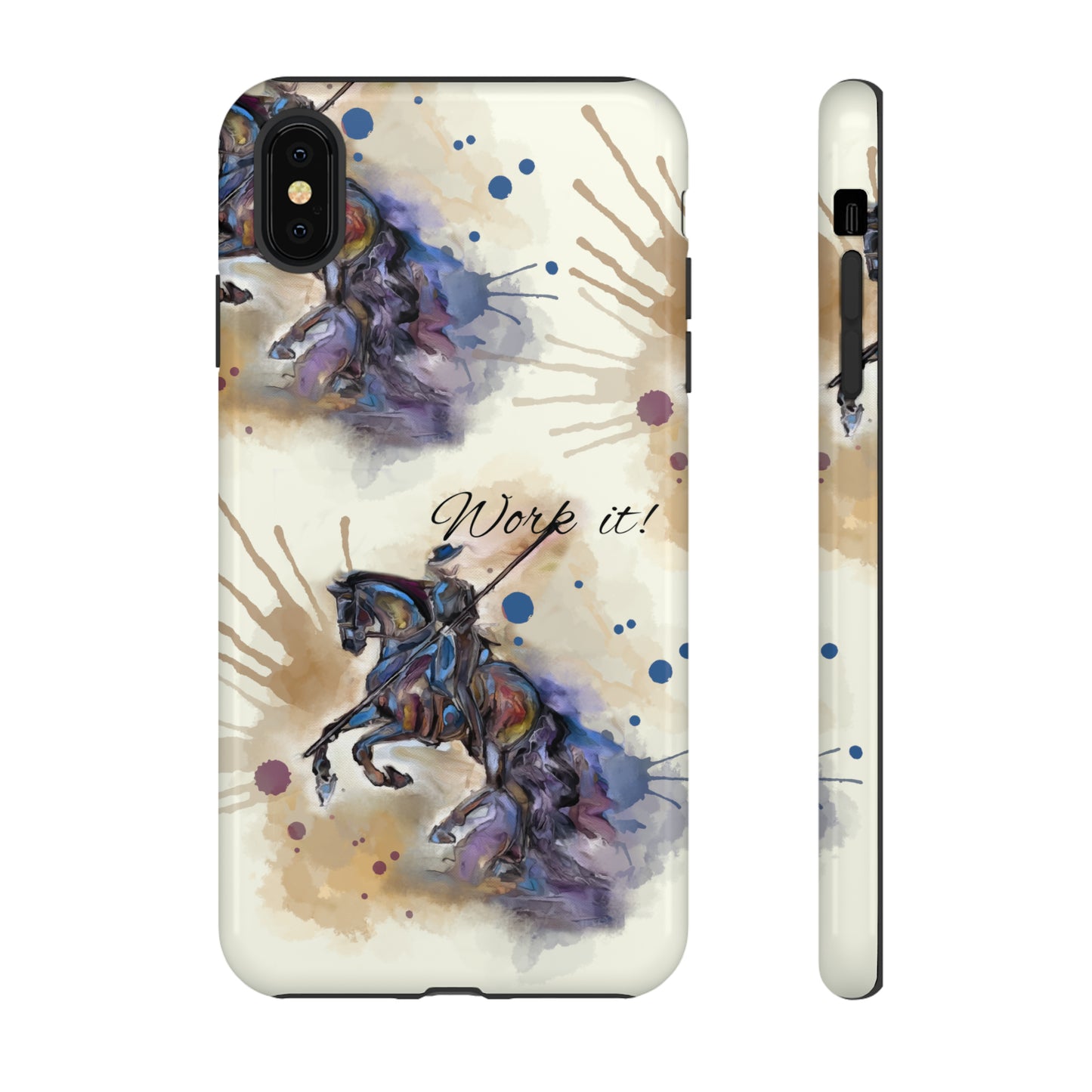 Working Equitation Watercolor Horse Horse Lover Gift Study Tough Case Phone Case.