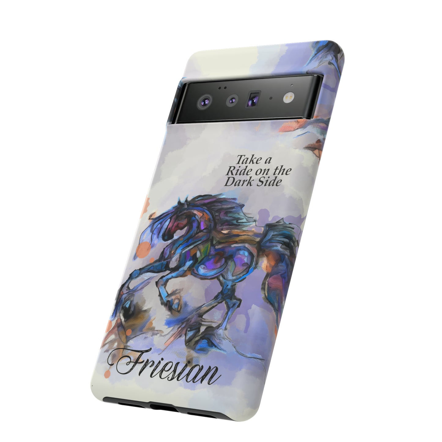 Friesian Artwork Watercolor Horse .Horse Lover Gift Study Tough Case Phone Case.