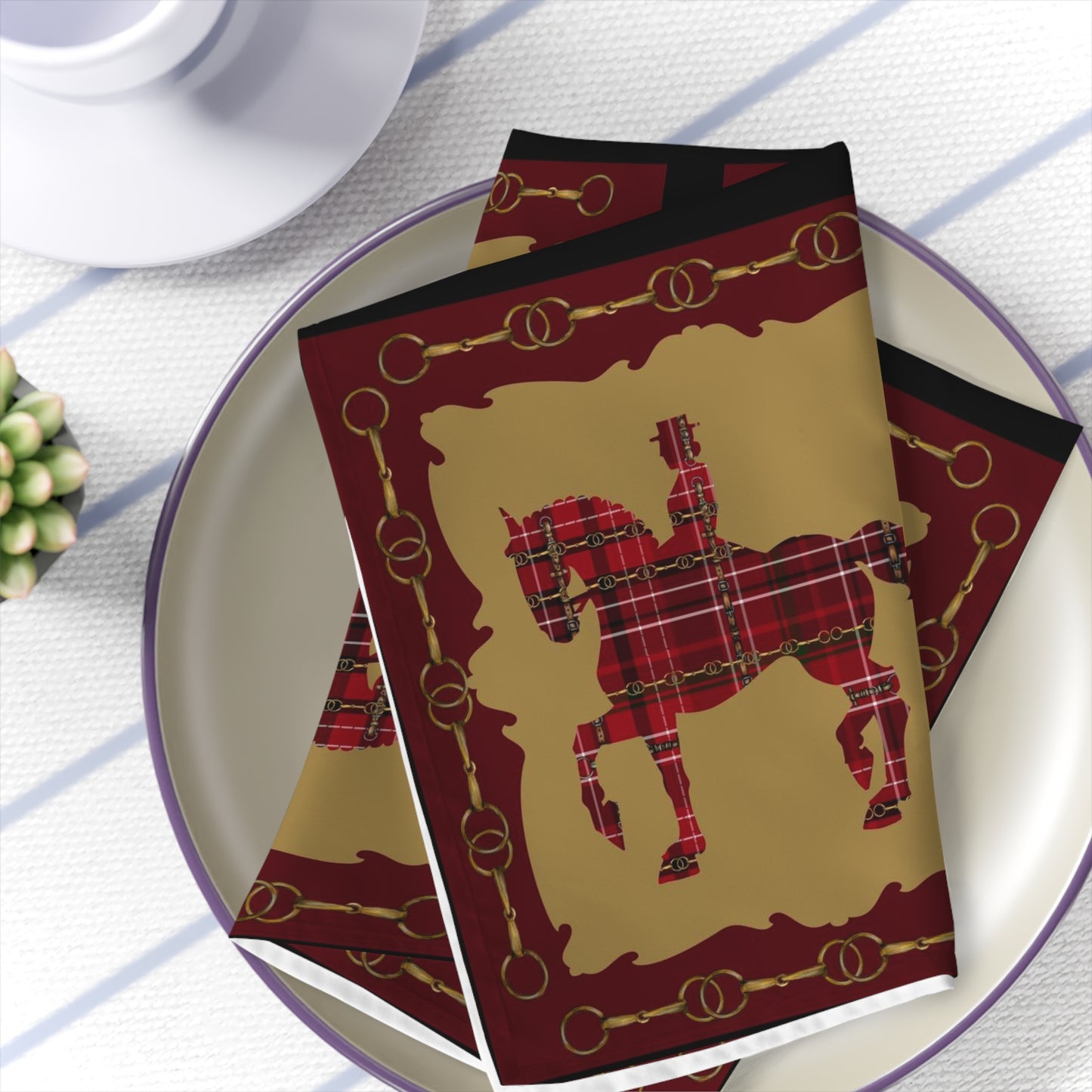 Christmas Dressage Napkins (Set of 4)