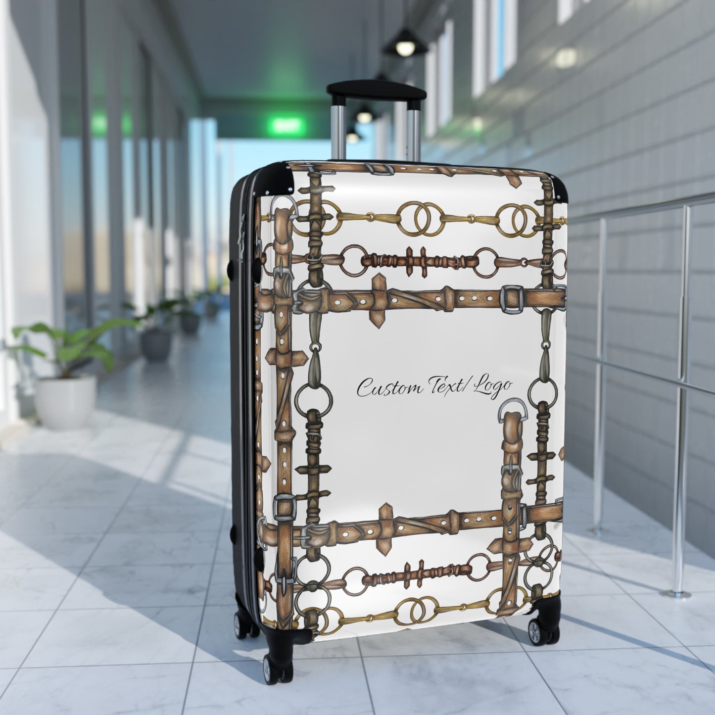 Custom Text/Logo Snaffle Bit design Suitcases