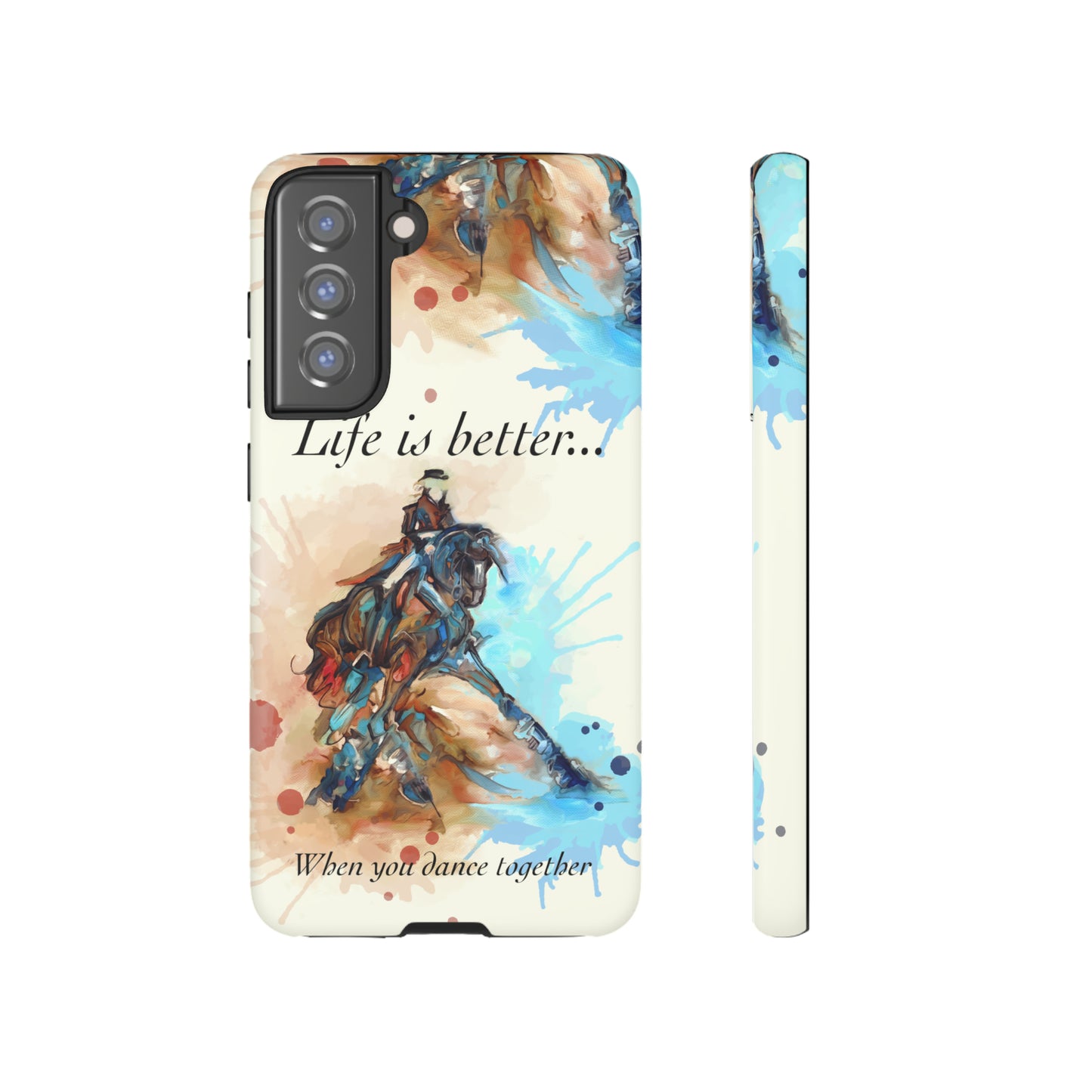 A Dressage Half Pass Artwork Watercolor Horse .Horse Lover Gift Study Tough Case Phone Case.