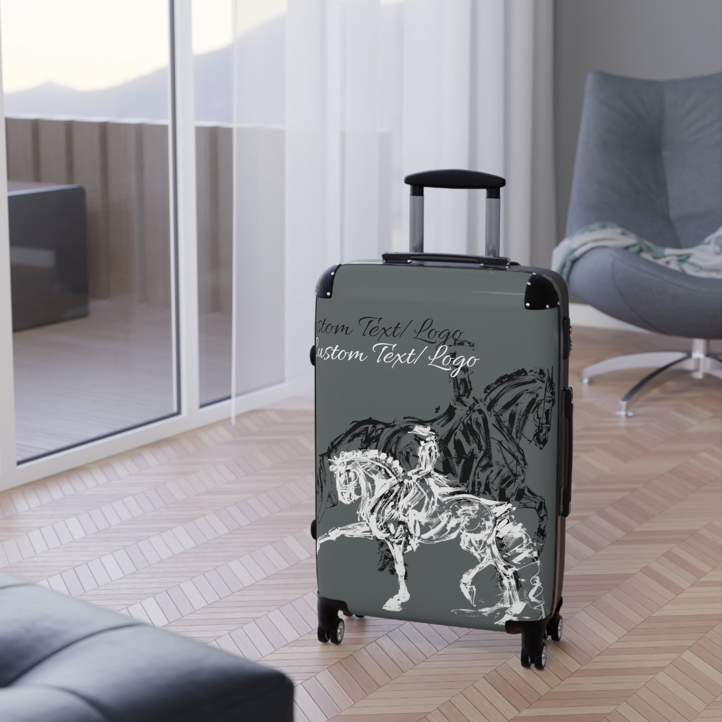 Custom Text/Logo Dressage design Suitcases