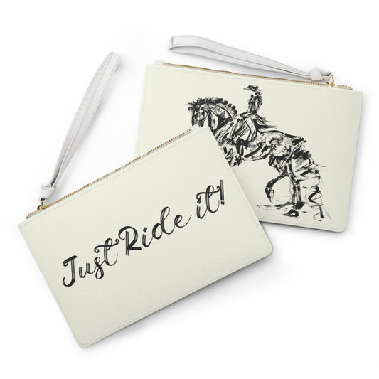 Just Ride it Equestrian Clutch Bag