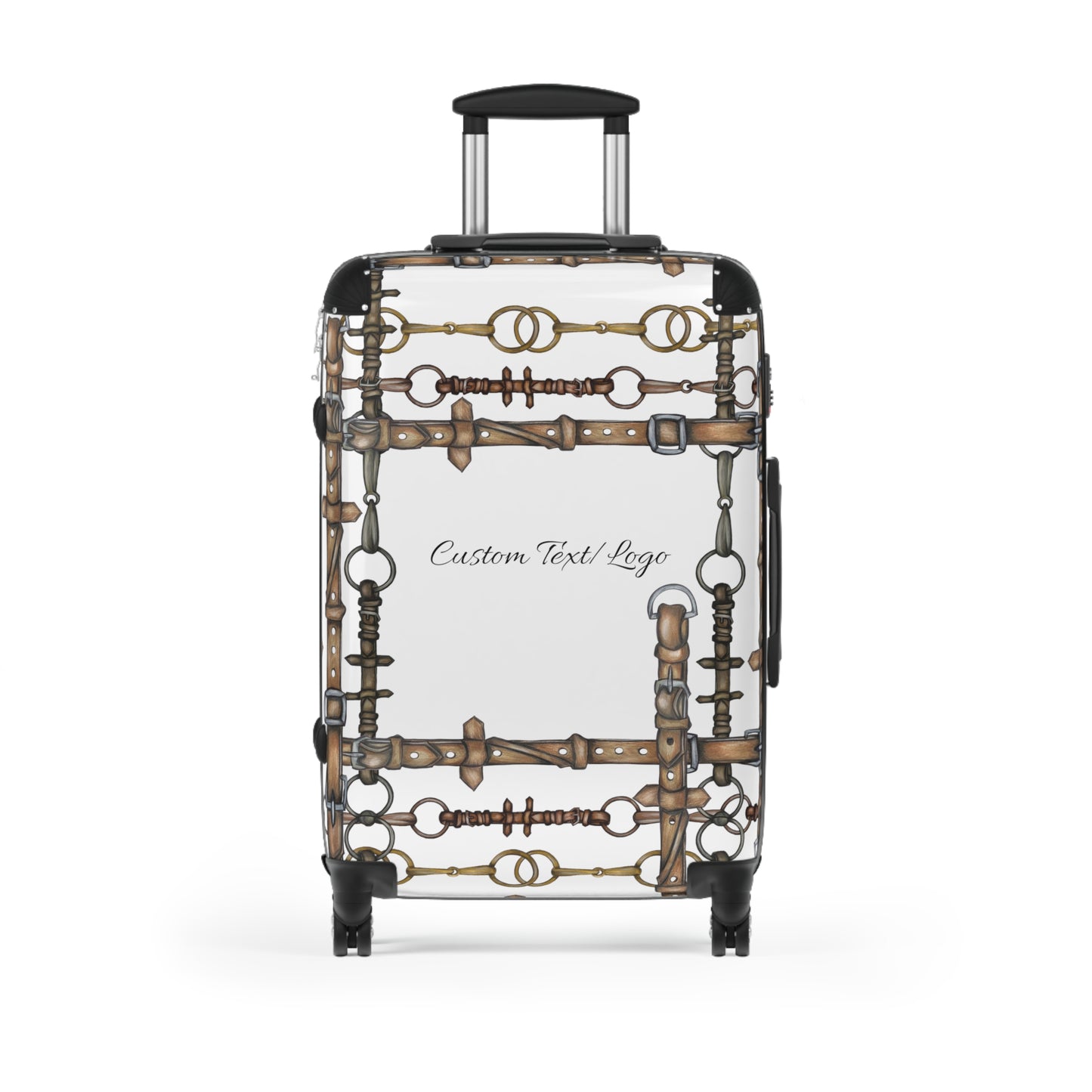 Custom Text/Logo Snaffle Bit design Suitcases