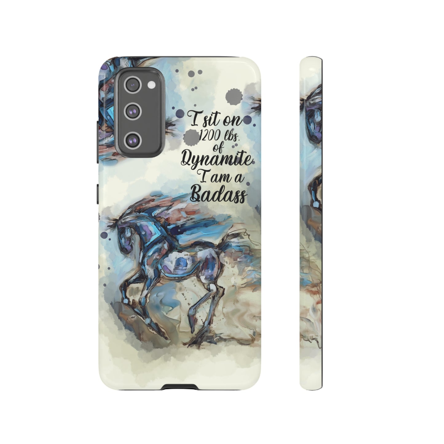 Swearing Equestrian Art .Watercolor Horse Horse Lover Gift Study Tough Case Phone Case.