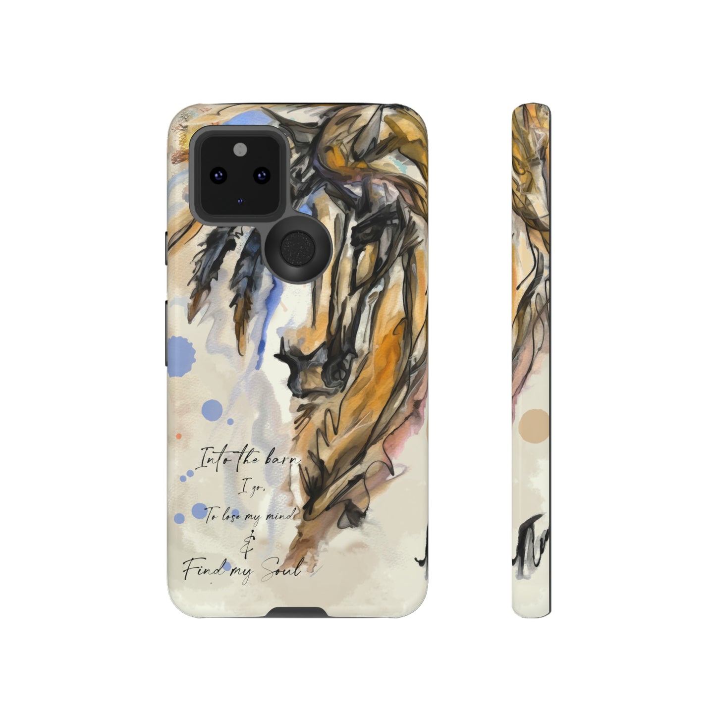 Inspirational  Watercolor Horse Horse Lover Gift Study Tough Case Phone Case.