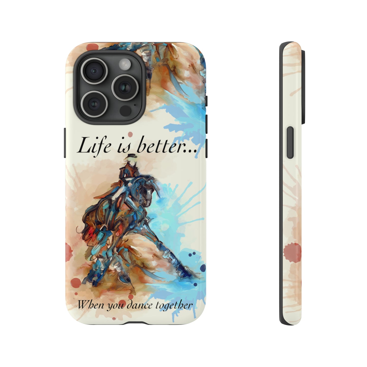 A Dressage Half Pass Artwork Watercolor Horse .Horse Lover Gift Study Tough Case Phone Case.