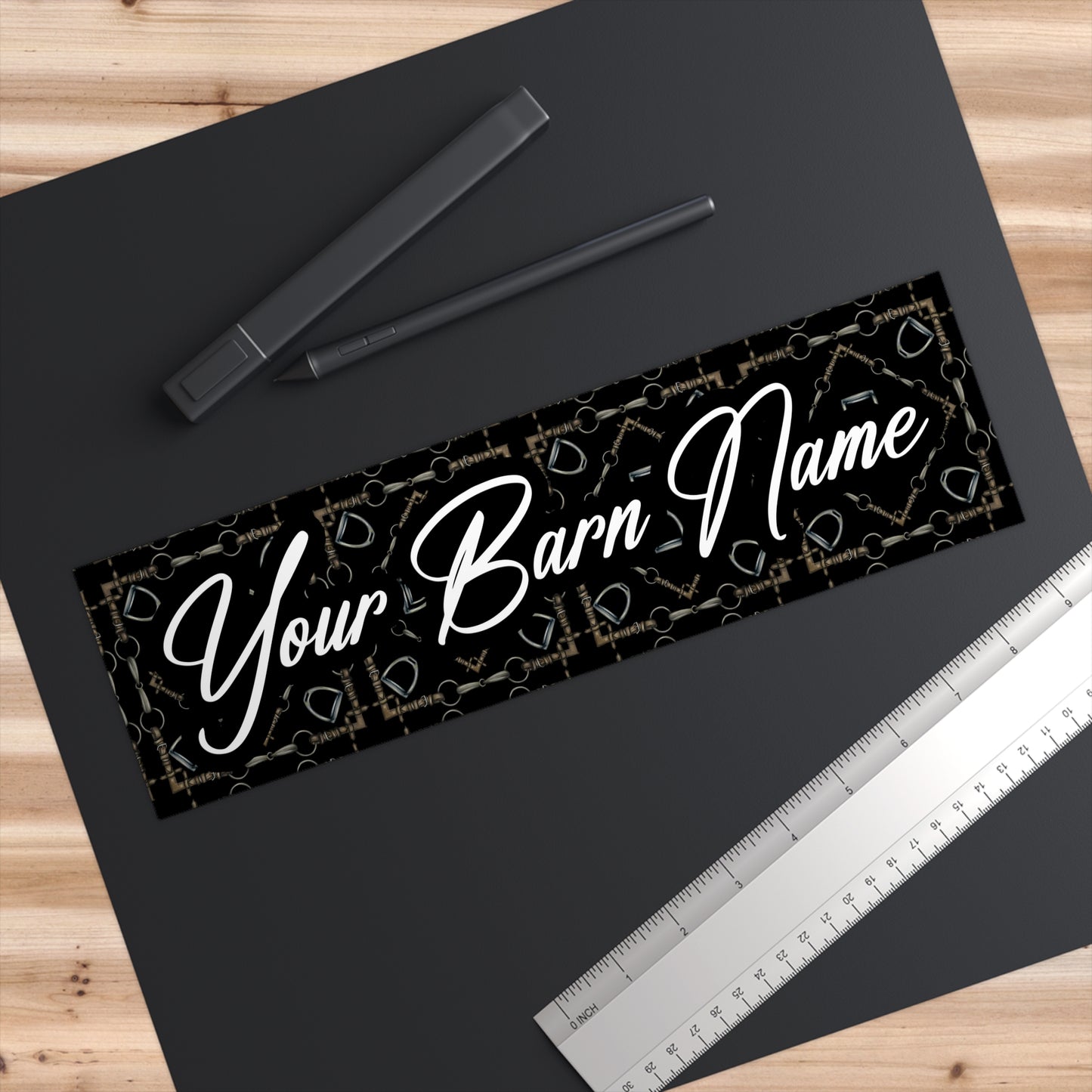 Your Barn Name, Customizable Equestrian Bumper Sticker