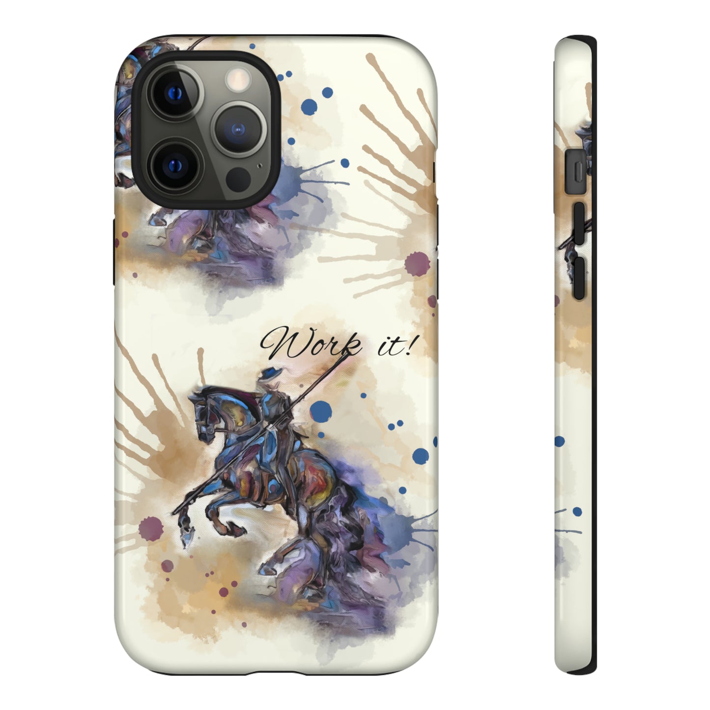 Working Equitation Watercolor Horse Horse Lover Gift Study Tough Case Phone Case.