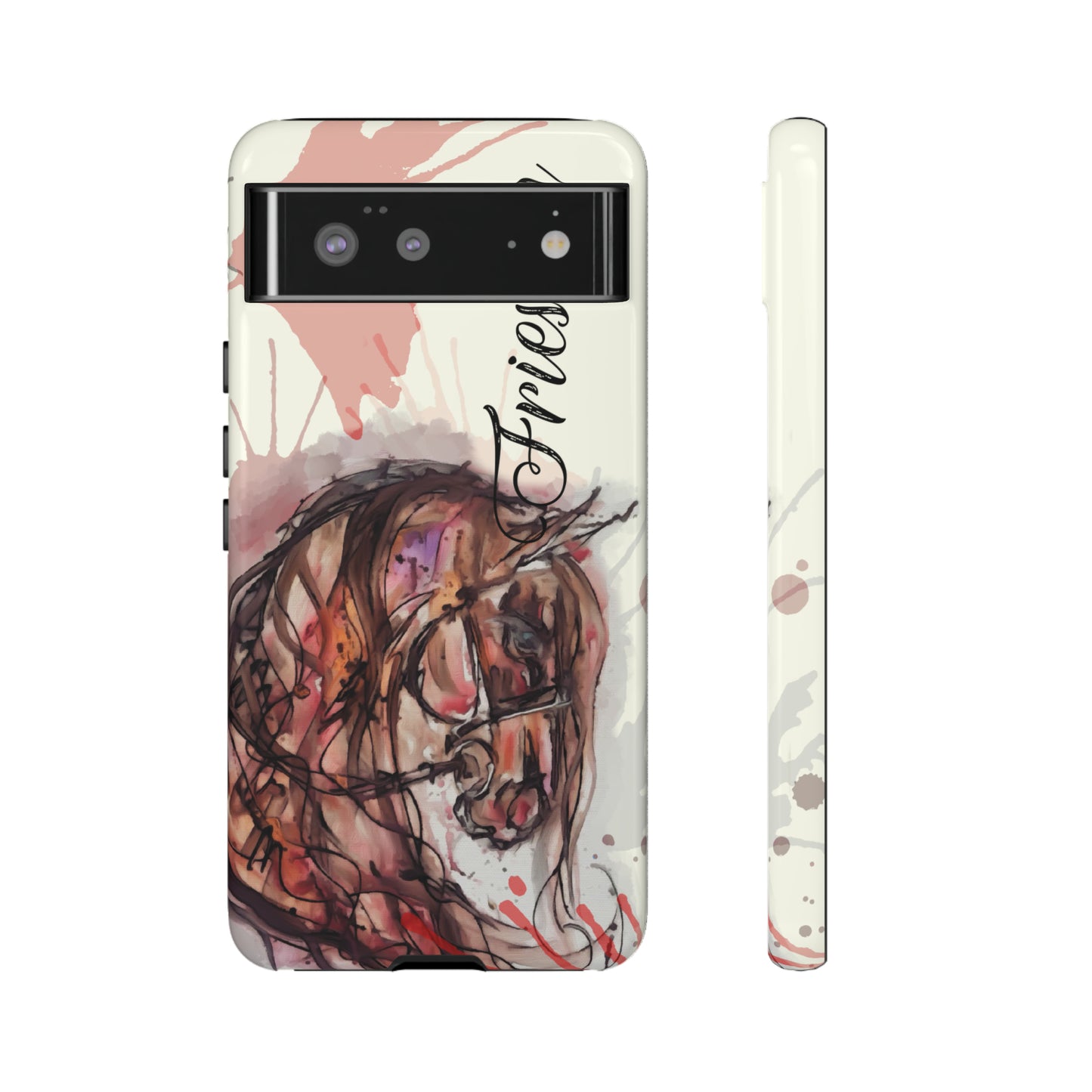 Friesian Watercolor  Flower crown Horse Horse Lover Gift Study Tough Case Phone Case.